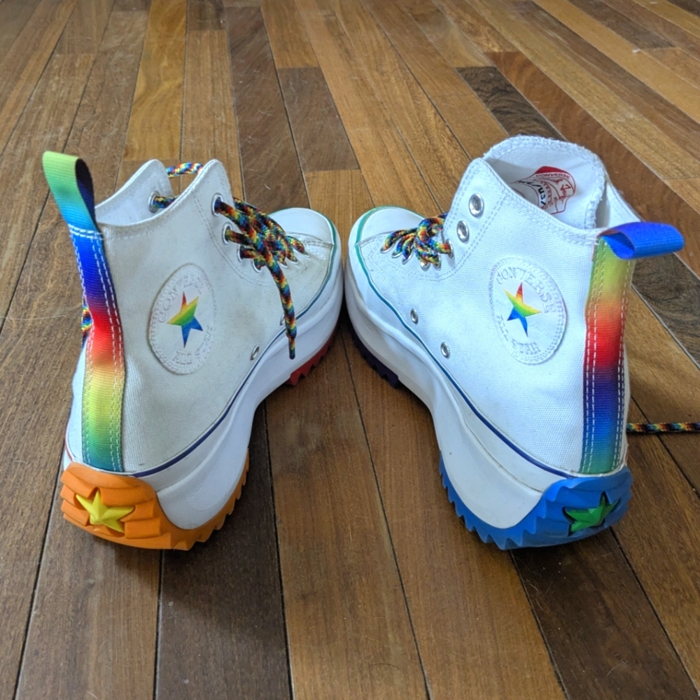 Converse Run Star Hike High 'Pride' Sneakers M 8, W 9.5